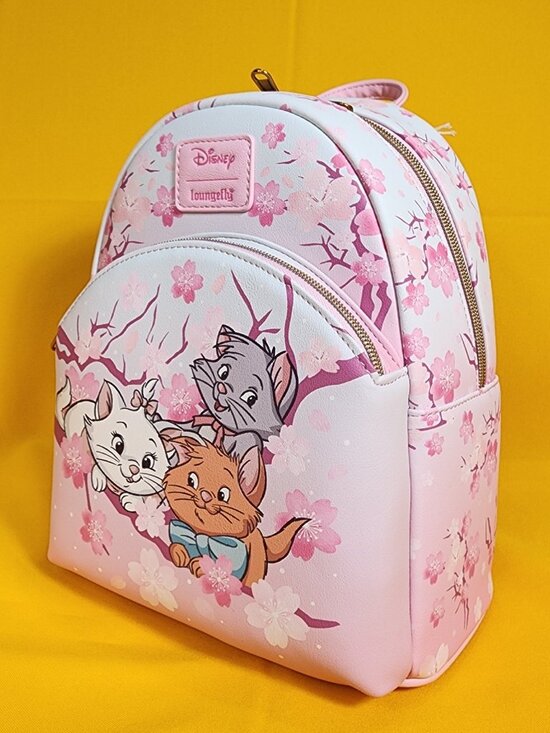Loungefly Disney The Aristocats Kittens Cherry Blossom Marie Mini Backpack NEW main image 4